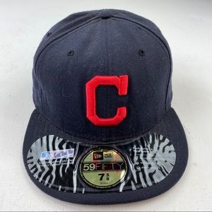 New Era 59Fifty Hat Mens 7 5/8 Cleveland Indians C